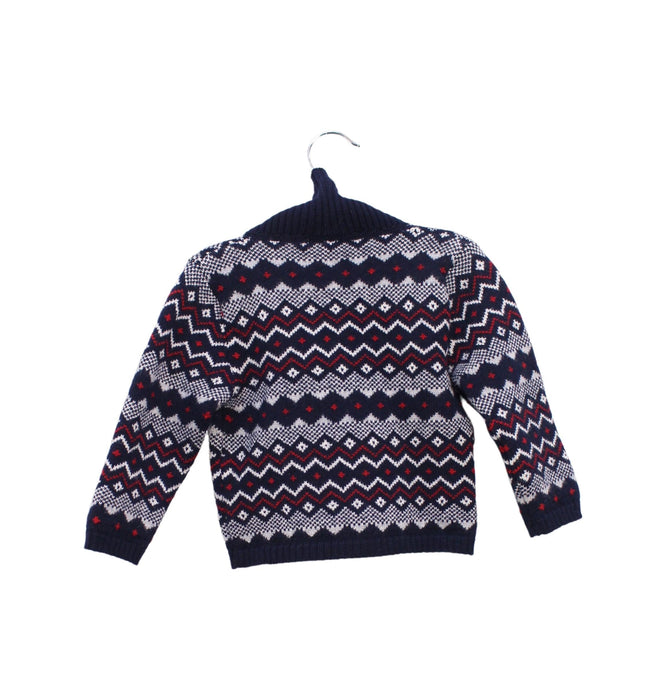 A Navy Cardigans from Paz Rodriguez in size 12-18M for boy. (Back View)
