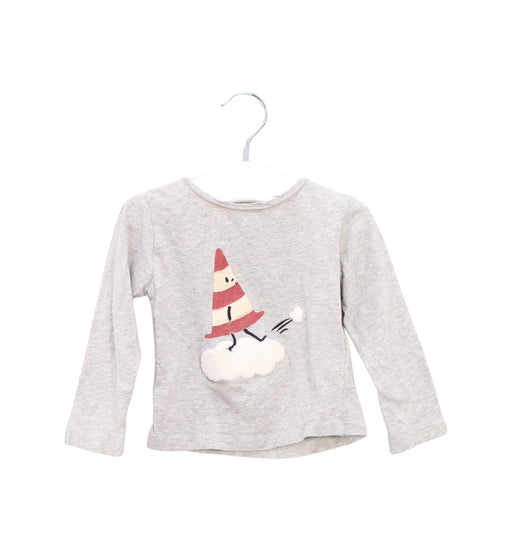 A Grey Long Sleeve Tops from Emile et Ida in size 6-12M for boy. (Front View)