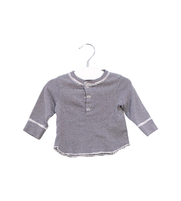 A Navy Long Sleeve Tops from Petit Bateau in size 0-3M for boy. (Front View)