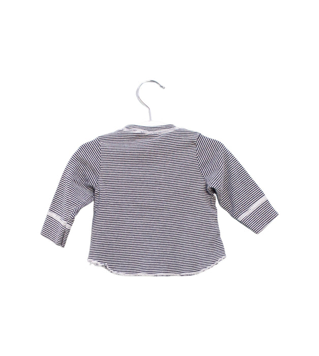 A Navy Long Sleeve Tops from Petit Bateau in size 0-3M for boy. (Back View)