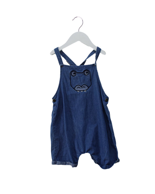A Blue Overall Shorts from Seed in size 18-24M for girl. (Front View)
