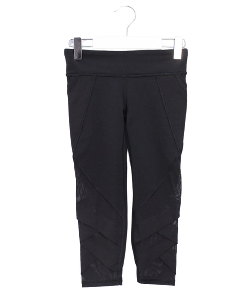 A Black Leggings from Ivivva in size 6T for girl. (Front View)