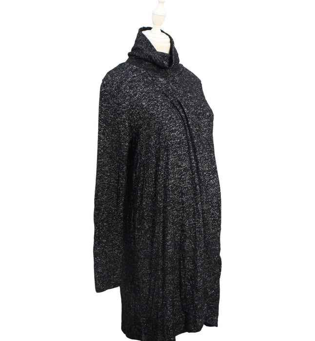 A Black Sweater Dresses from Seraphine in size S for maternity. (Front View)
