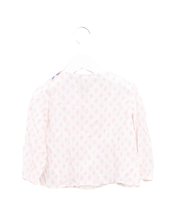 A Pink Long Sleeve Tops from Bonne Mere in size 4T for girl. (Back View)