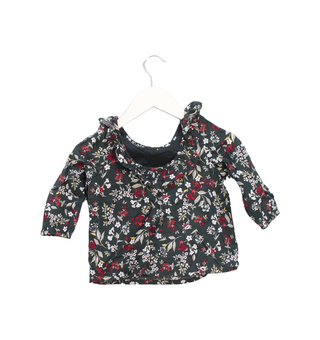 A Green Long Sleeve Tops from Excuse My French in size 4T for girl. (Back View)