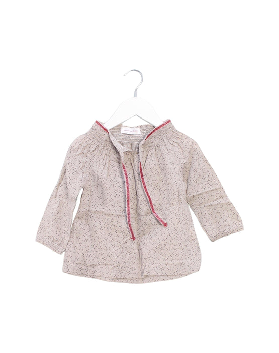 A Brown Long Sleeve Tops from Excuse My French in size 2T for girl. (Front View)