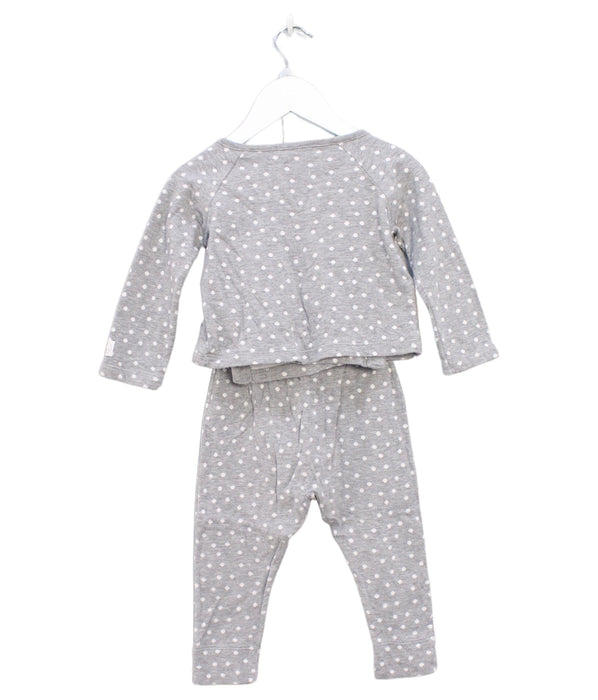 A Grey Pyjama Sets from Petit Bateau in size 12-18M for girl. (Back View)