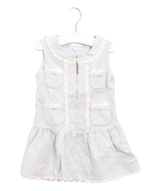 A Blue Sleeveless Dresses from Nicholas & Bears in size 6-12M for girl. (Front View)