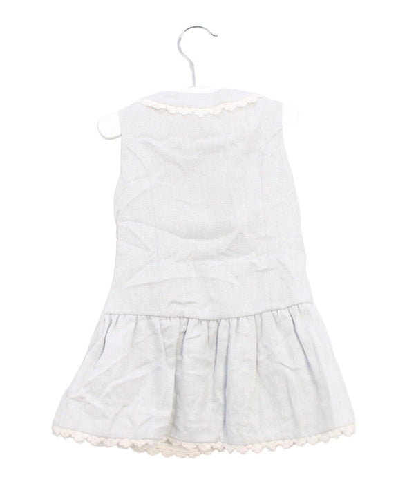 A Blue Sleeveless Dresses from Nicholas & Bears in size 6-12M for girl. (Back View)