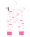A White Sweatpants from Sapling in size 3-6M for girl. (Front View)