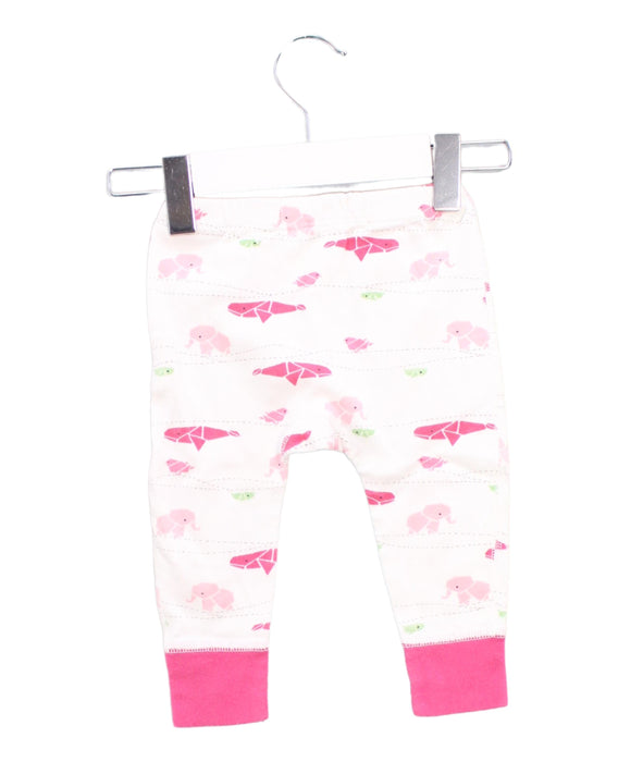 A White Sweatpants from Sapling in size 3-6M for girl. (Back View)