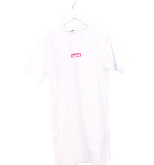A White Short Sleeve Dresses from X-Girl Stages in size 5T for girl. (Front View)