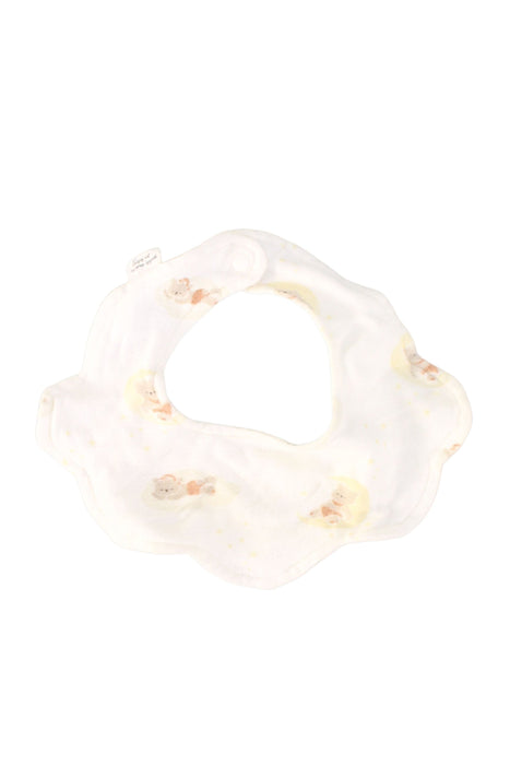 A White Bibs from Petit Main in size O/S for neutral. (Front View)