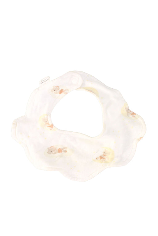 A White Bibs from Petit Main in size O/S for neutral. (Front View)