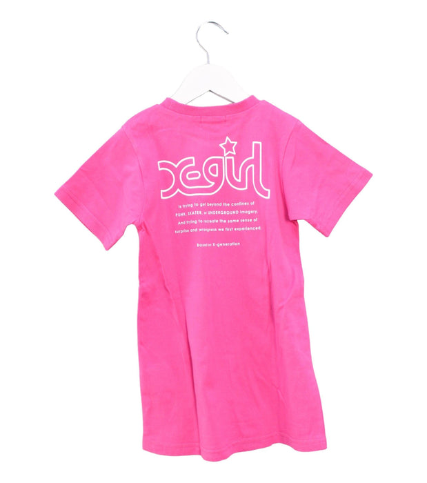 A Pink Short Sleeve Dresses from X-Girl Stages in size 2T for girl. (Back View)