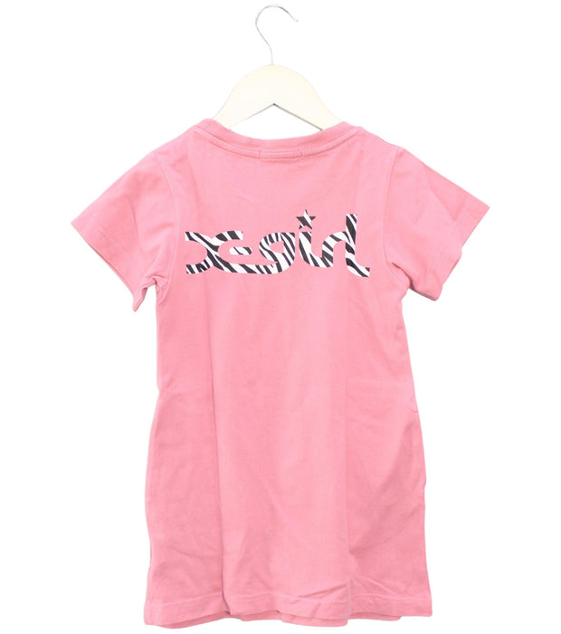 A Pink Short Sleeve Dresses from X-Girl Stages in size 4T for girl. (Back View)