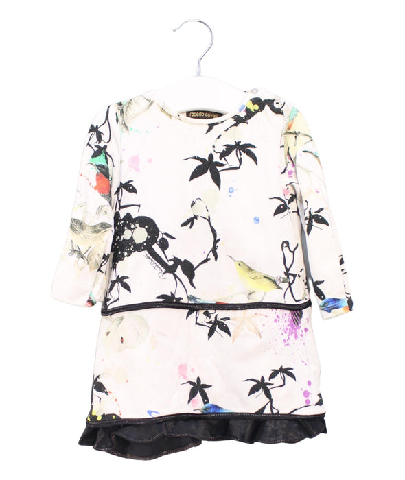 A White Long Sleeve Dresses from Roberto Cavalli in size 6-12M for girl. (Front View)