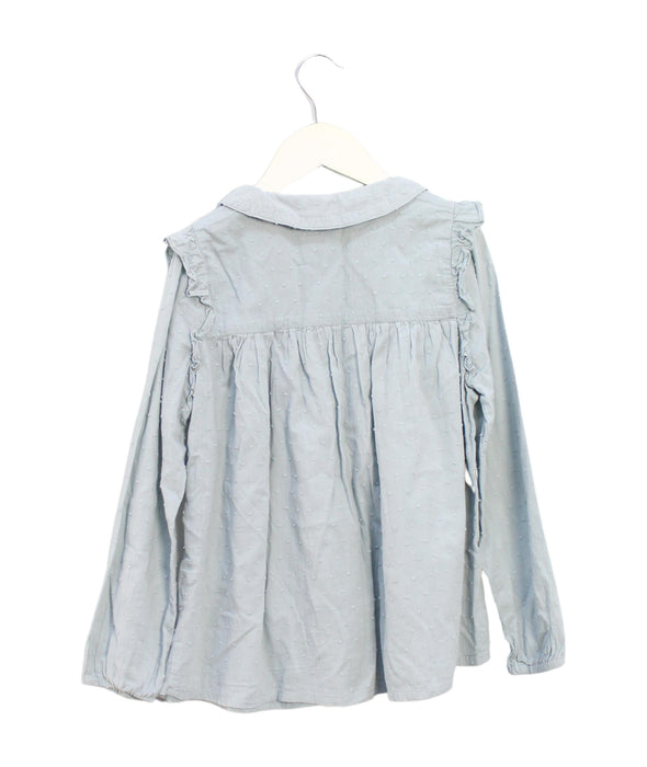 A Blue Long Sleeve Tops from Excuse My French in size 10Y for girl. (Back View)