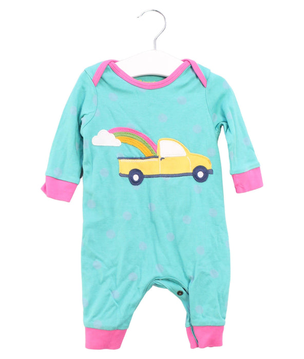 A Blue Long Sleeve Jumpsuits from Frugi in size 0-3M for girl. (Front View)