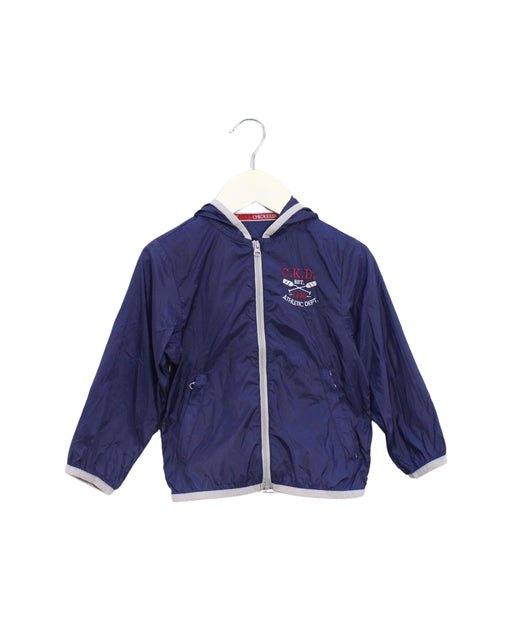 A Navy Lightweight Jackets from Chickeeduck in size 18-24M for boy. (Front View)