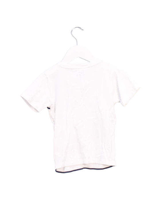 A White Short Sleeve Tops from Chickeeduck in size 2T for boy. (Back View)