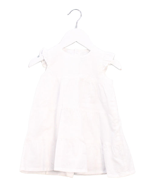 A White Sleeveless Dresses from Petit Bateau in size 6-12M for girl. (Front View)