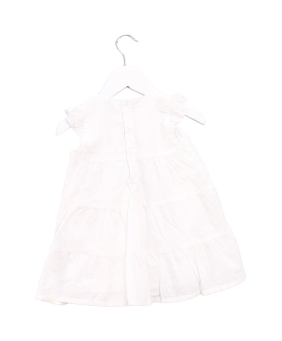 A White Sleeveless Dresses from Petit Bateau in size 6-12M for girl. (Back View)