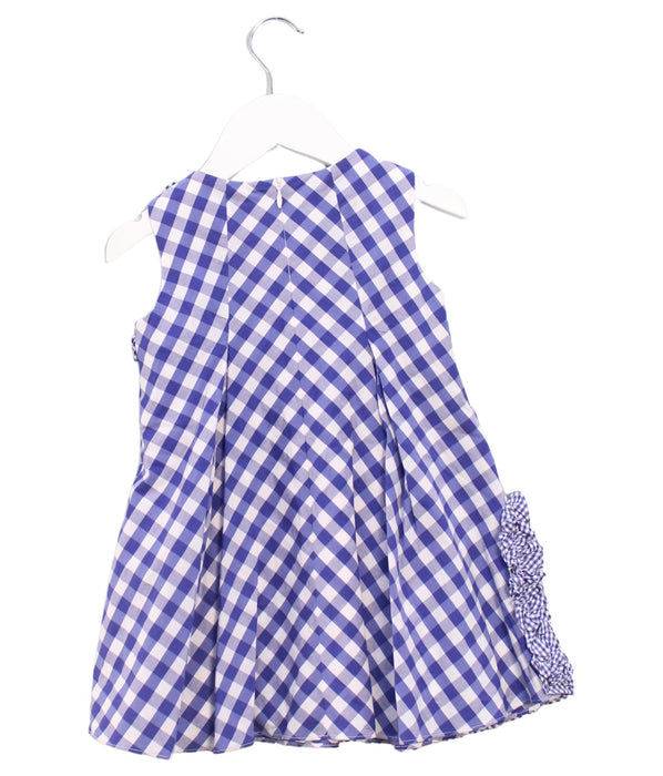 A Blue Sleeveless Dresses from Nicholas & Bears in size 2T for girl. (Back View)
