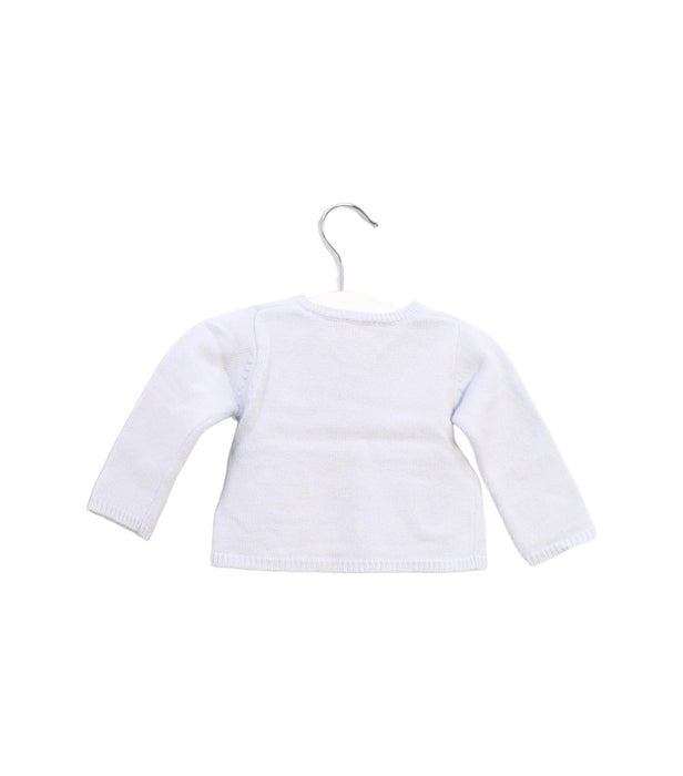 A Blue Cardigans from Cyrillus in size 0-3M for girl. (Back View)