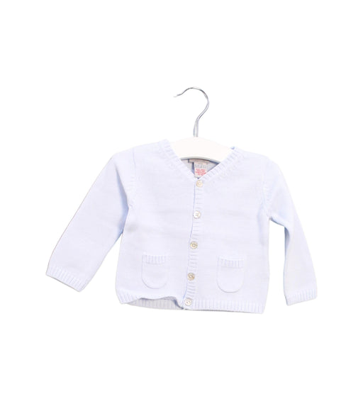 A Blue Cardigans from Cyrillus in size 0-3M for boy. (Front View)