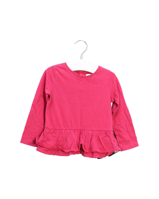 A Pink Long Sleeve Tops from Burberry in size 12-18M for girl. (Front View)