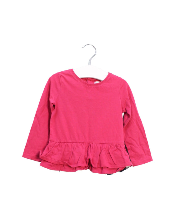 A Pink Long Sleeve Tops from Burberry in size 12-18M for girl. (Front View)
