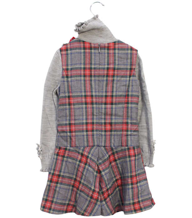 A Grey Sleeveless Dresses from Nicholas & Bears in size 4T for girl. (Back View)