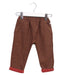 A Brown Casual Pants from Les Enfantines in size 6-12M for boy. (Front View)