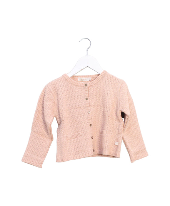A Pink Cardigans from Les Enfantines in size 3T for girl. (Front View)