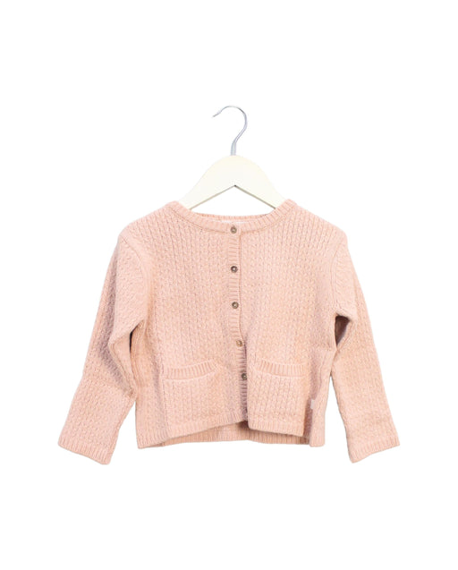 A Pink Cardigans from Les Enfantines in size 3T for girl. (Front View)