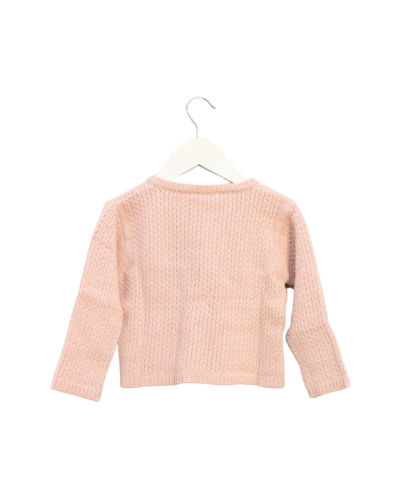 A Pink Cardigans from Les Enfantines in size 3T for girl. (Back View)