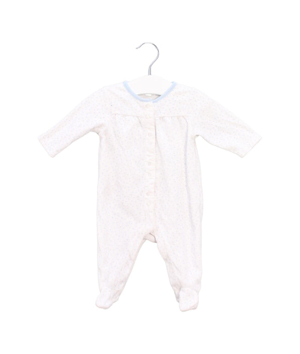 A White Long Sleeve Jumpsuits from DPAM in size 0-3M for girl. (Front View)