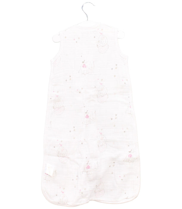 A White Sleepsacs from Aden & Anais in size 0-3M for neutral. (Back View)