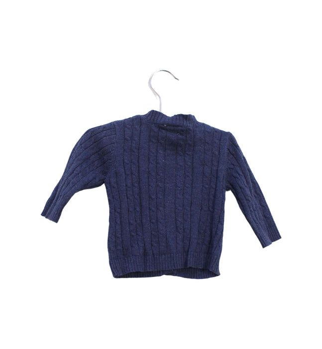 A Navy Cardigans from Seed in size Newborn for girl. (Back View)