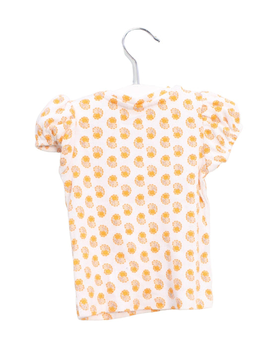 A White Short Sleeve Tops from Seed in size 3-6M for girl. (Back View)