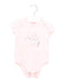 A Pink Short Sleeve Bodysuits from Mamas & Papas in size 3-6M for girl. (Front View)