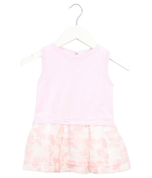 A Pink Sleeveless Dresses from Gingersnaps in size 6-12M for girl. (Front View)