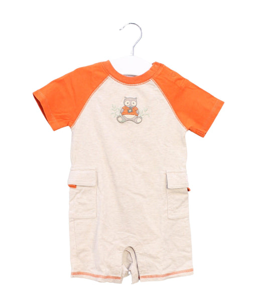 A Beige Short Sleeve Rompers from Janie & Jack in size 3-6M for boy. (Front View)