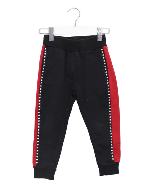 A Black Sweatpants from Monnalisa in size 2T for girl. (Front View)