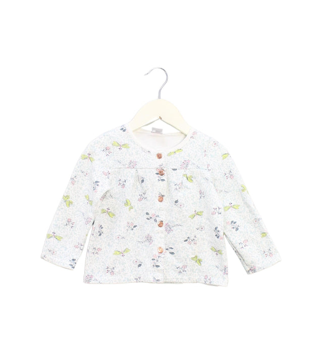 A Teal Long Sleeve Tops from Petit Bateau in size 3T for girl. (Front View)