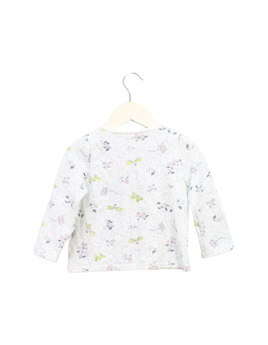 A Teal Long Sleeve Tops from Petit Bateau in size 3T for girl. (Back View)
