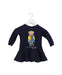 A Navy Long Sleeve Dresses from Ralph Lauren in size 6-12M for girl. (Front View)