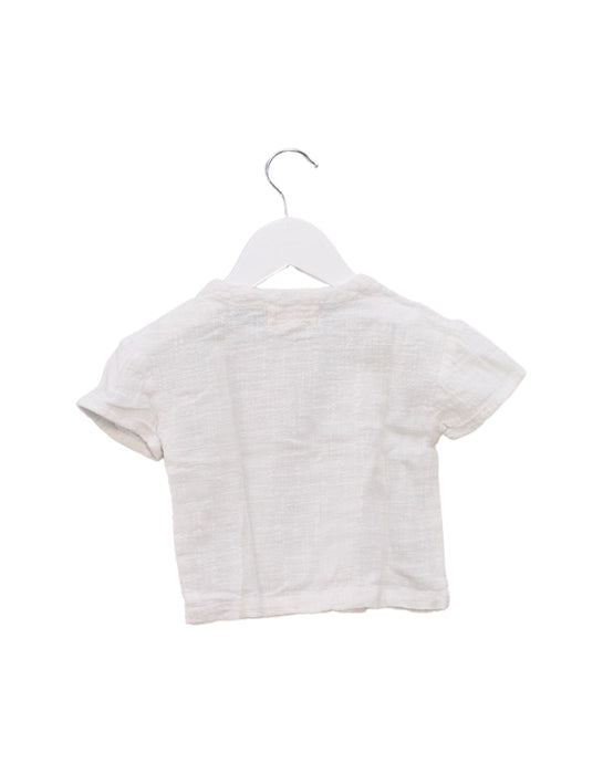 A White Short Sleeve Tops from Illoura The Label in size 6-12M for girl. (Back View)