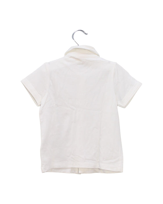 A White Shirts from Momonittu in size 12-18M for men. (Back View)